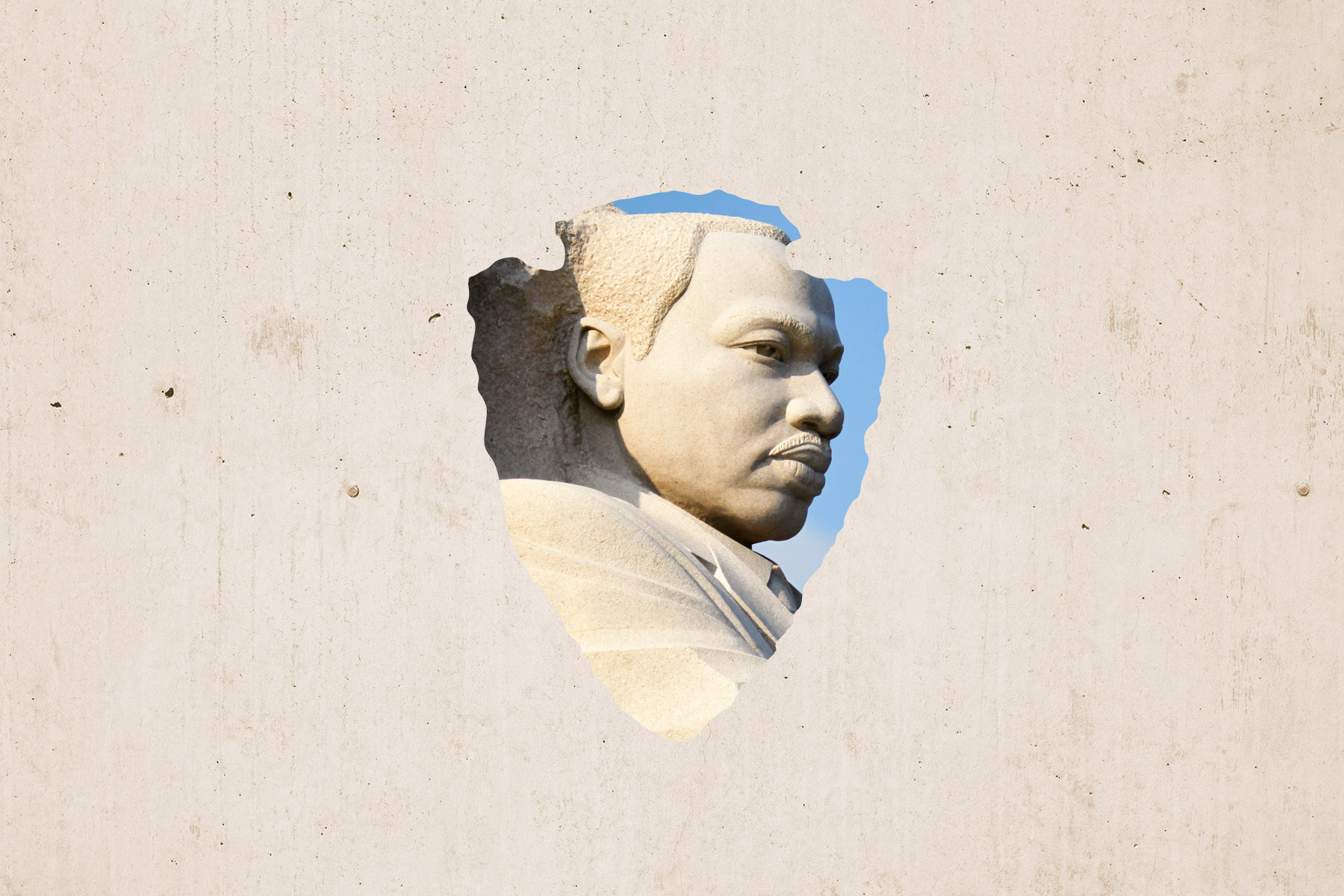 Arrowhead treatment over the MLK Memorial