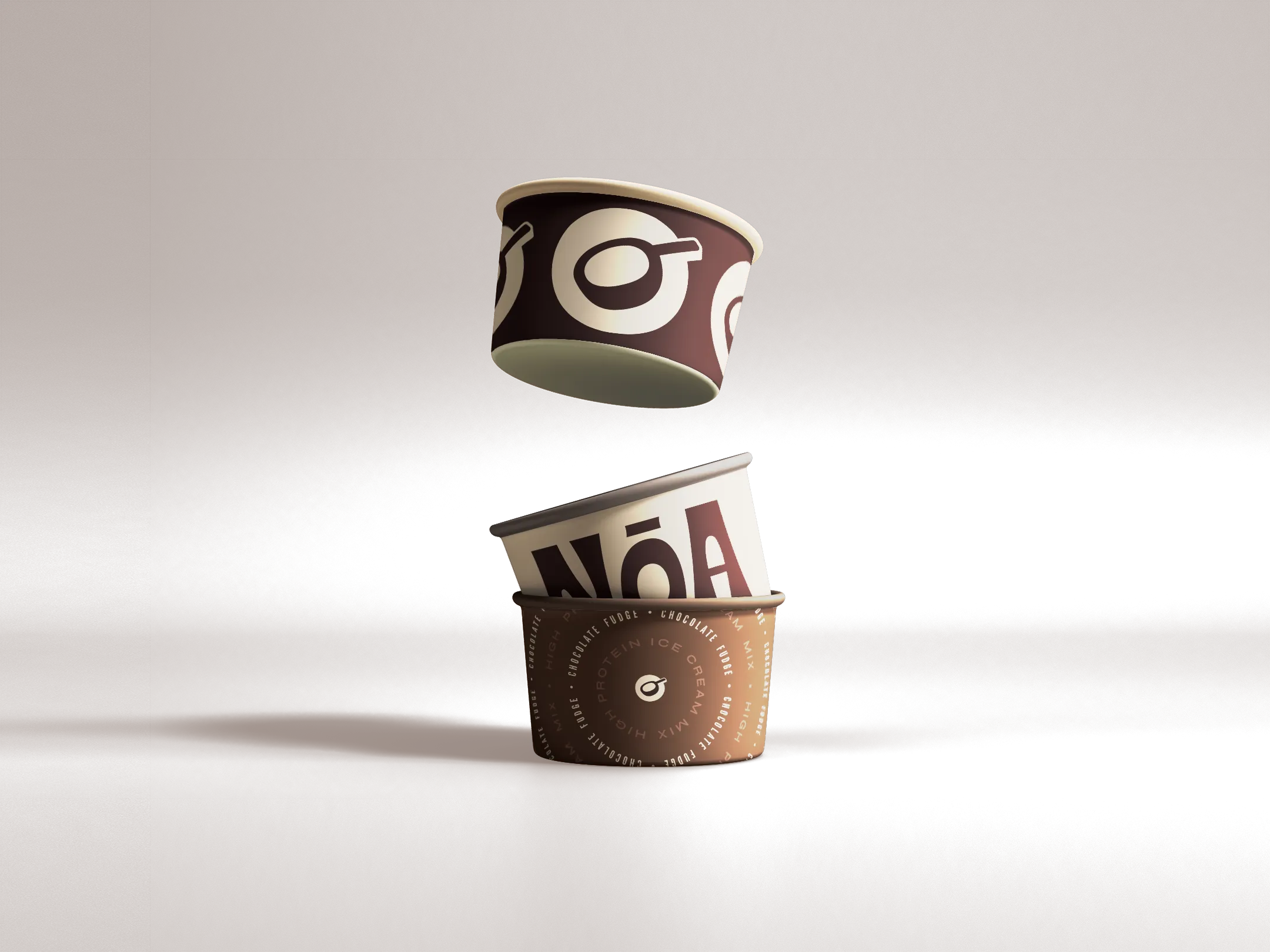 NOA Protein ice cream cups lineup