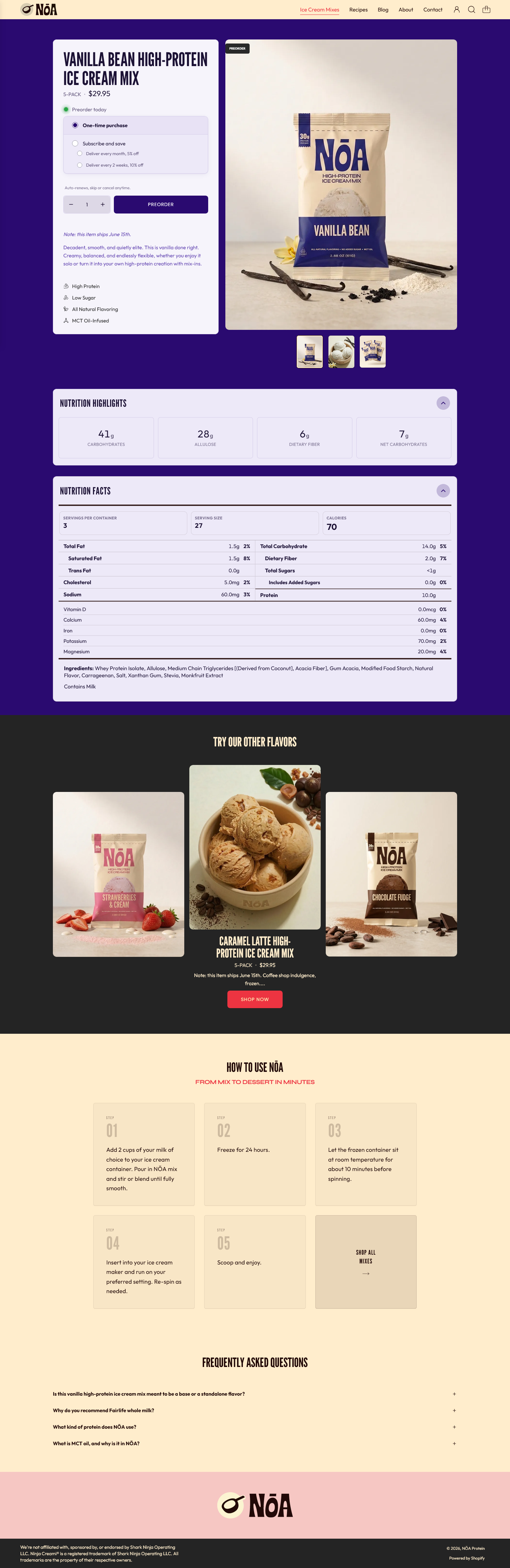 noaprotein.com product page