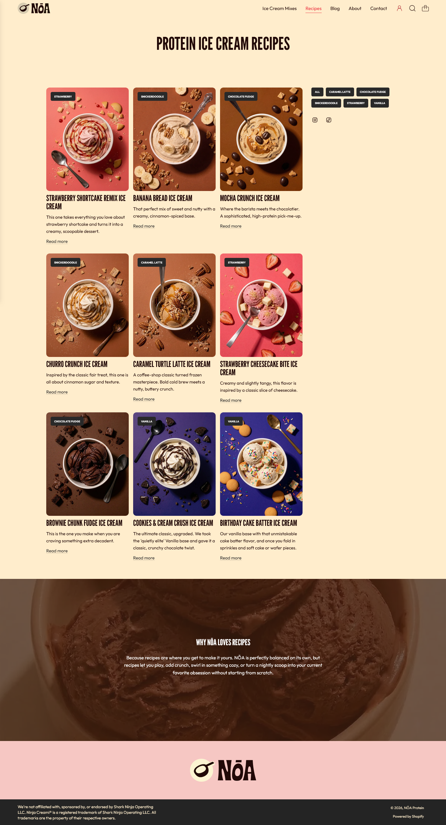noaprotein.com recipes index