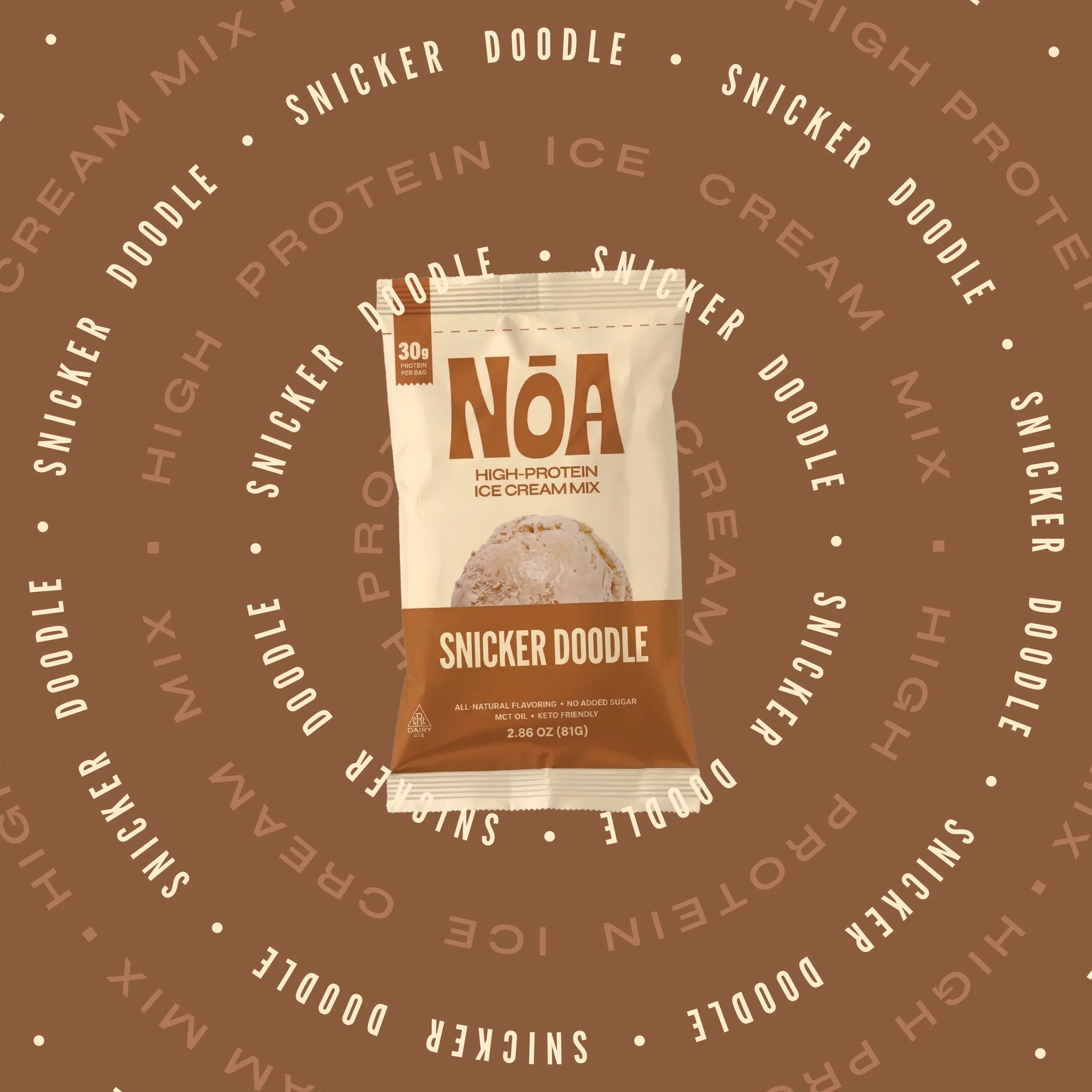 NOA Protein snickerdoodle tunnel campaign graphic