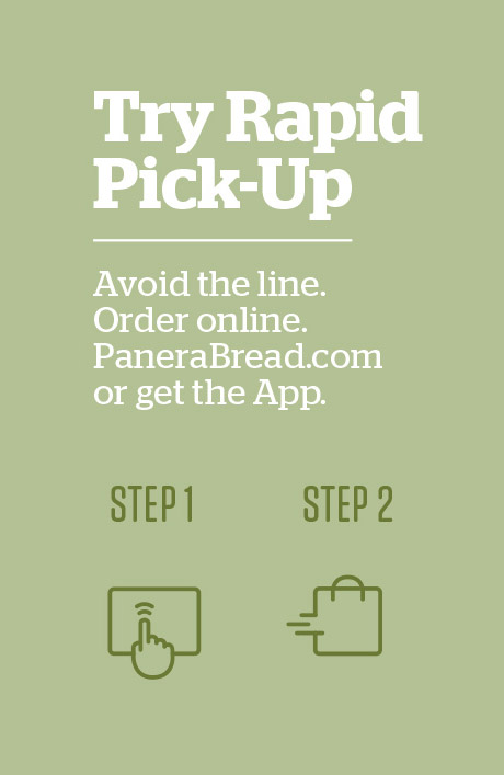 Panera menu card with simplified icon system, 1