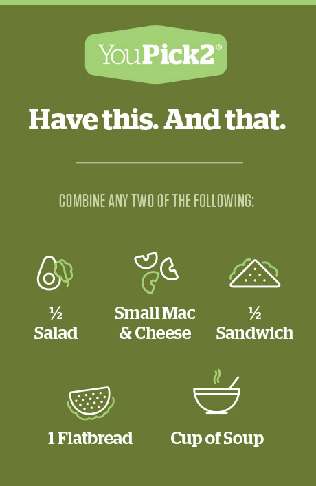 Panera menu card with simplified icon system, 2