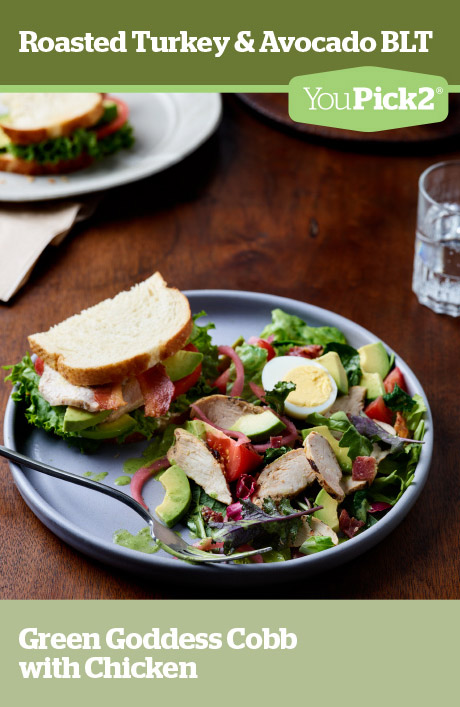 Panera menu card with simplified icon system, 4