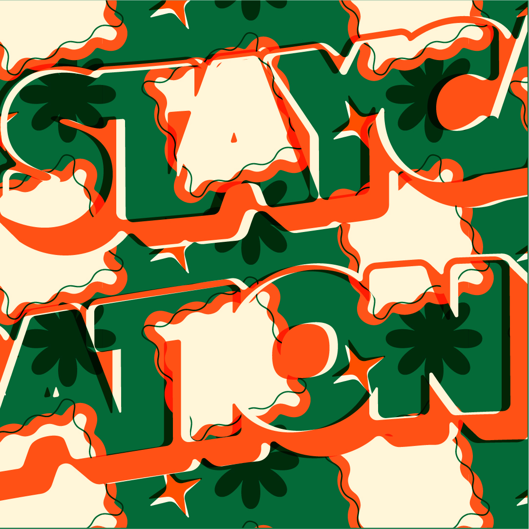 Portland Staycation patterned social carousel slide