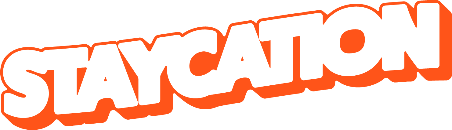Portland Staycation orange outline campaign graphic