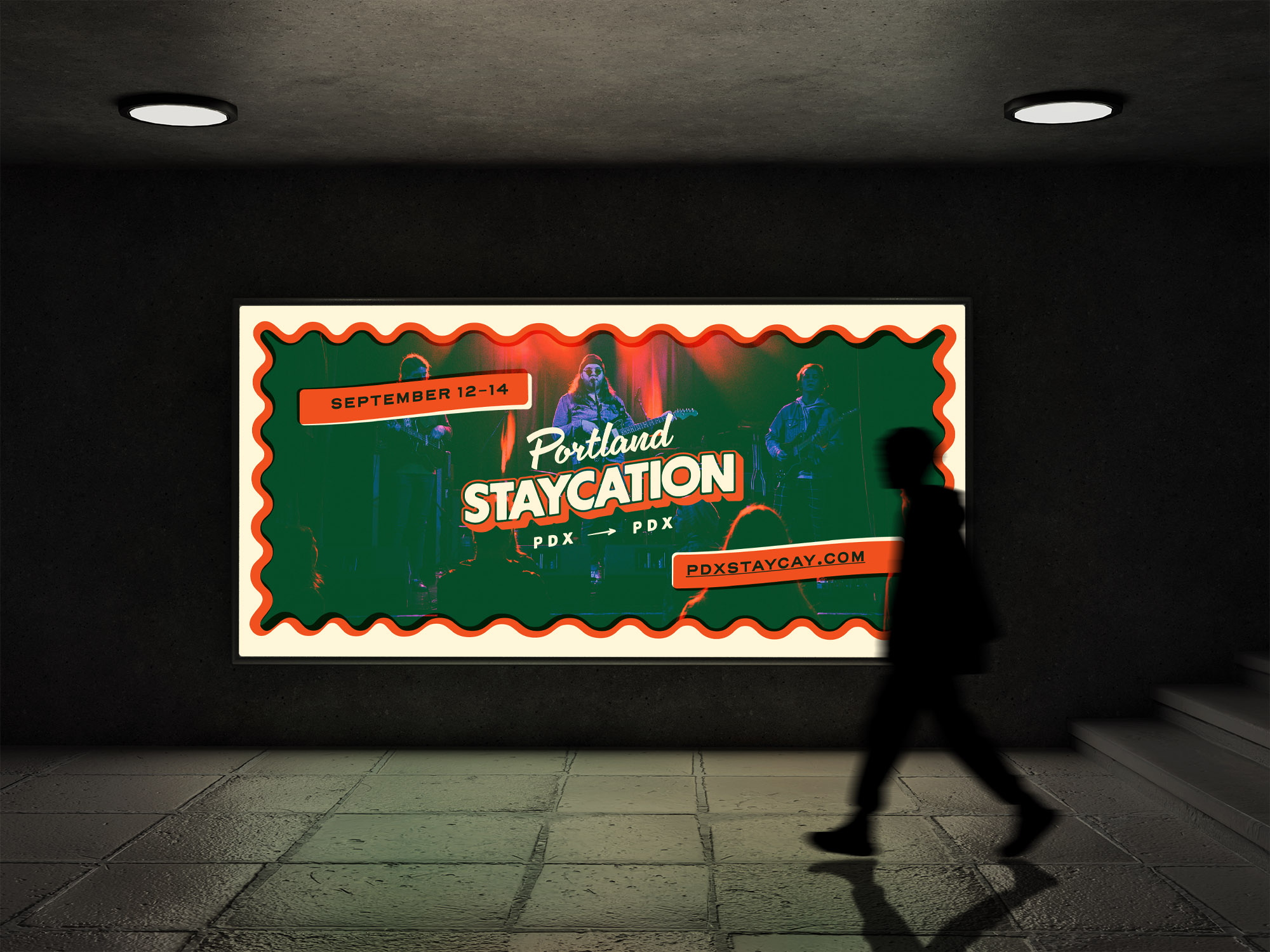 Portland Staycation campaign billboard on display in the city