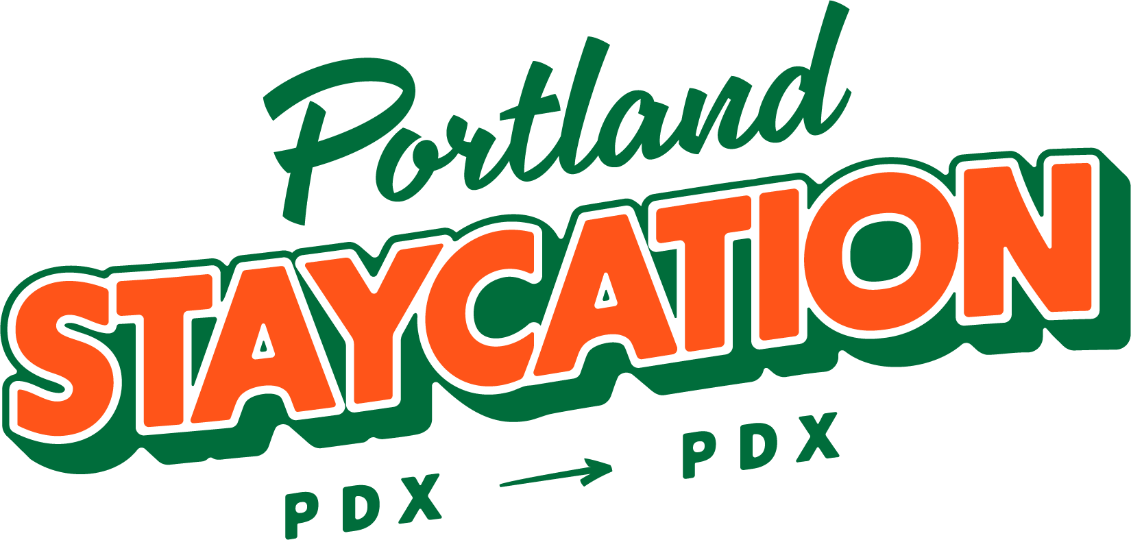 Portland Staycation primary logo lockup