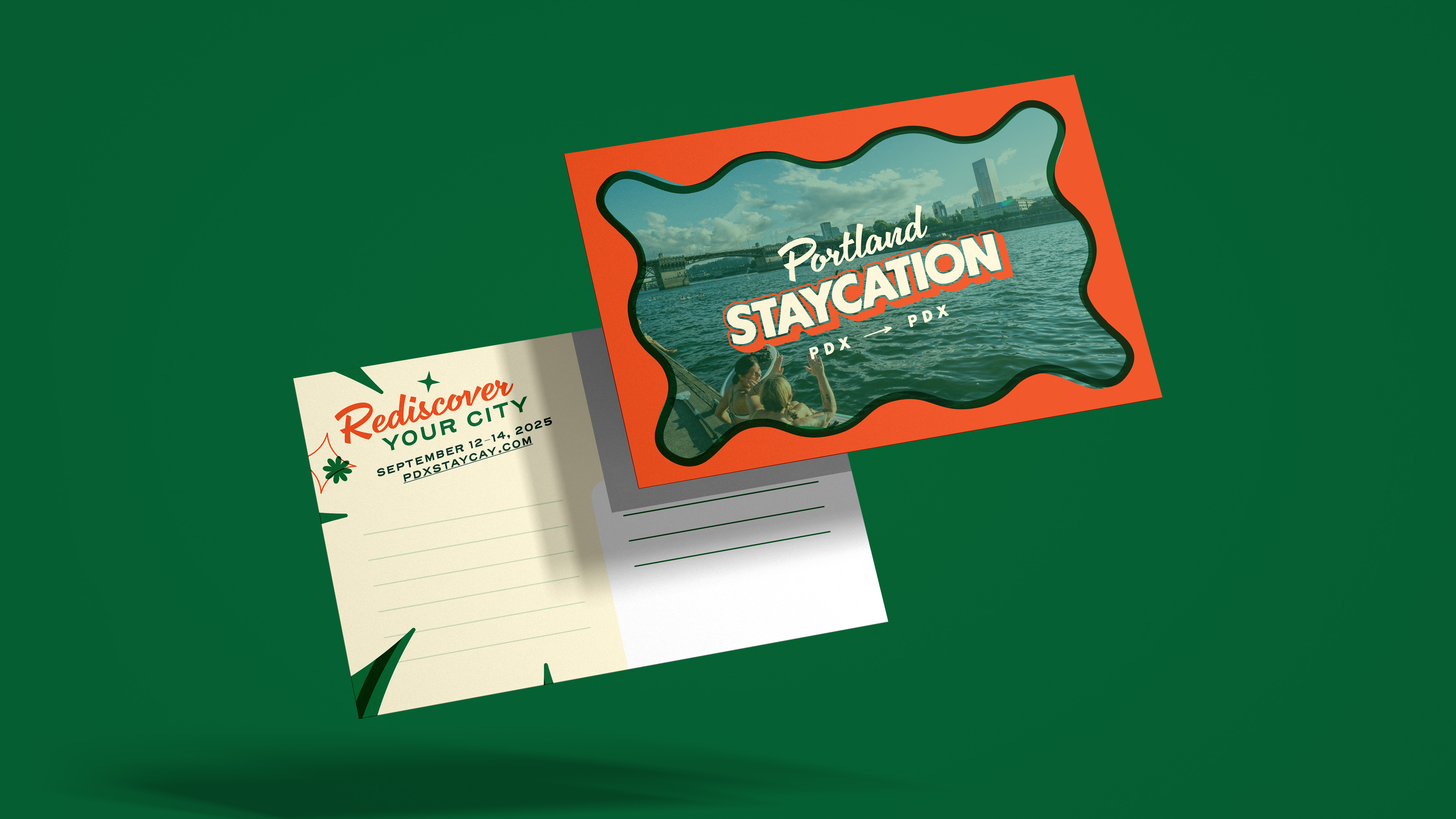 Portland Staycation mailable postcard mockup
