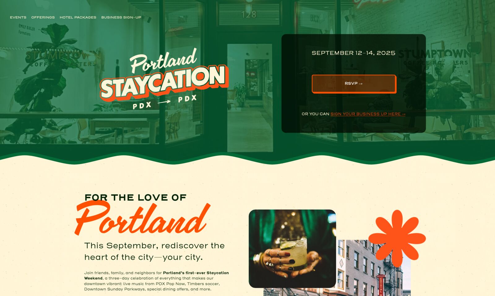 pdxstaycay.com homepage screenshot