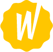 Whistle Express yellow W badge