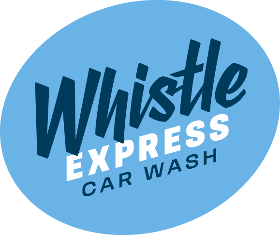 Whistle Express logo in light blue oval lockup