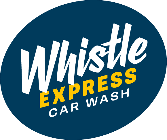 Whistle Express logo in navy oval lockup